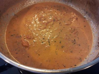 pink sauce (creamy tomatoes)