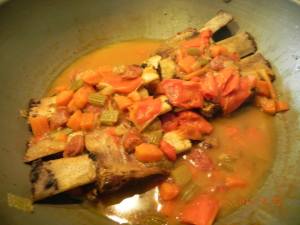 Spanish slow-braised beef ribs (dish was inspired by La Cicala)