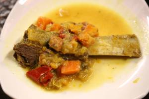 Spanish slow-braised beef ribs (dish was inspired by La Cicala)