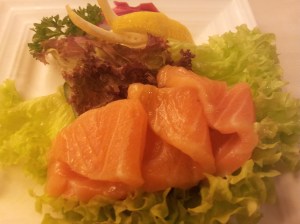 salmon sashimi