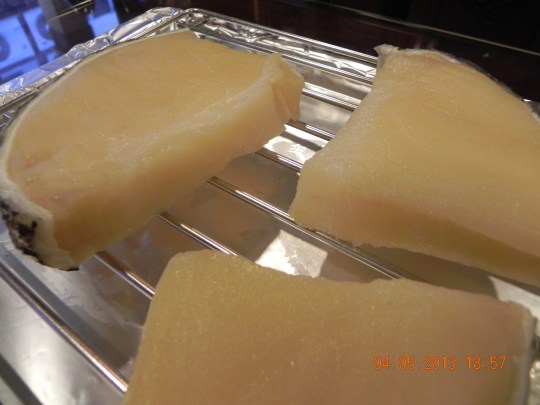 miso cod - pretty light translucent yellow colour