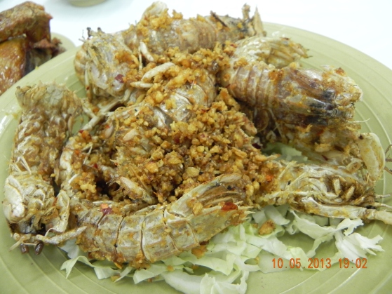 椒盐濑尿虾 mantis shrimp HK$80