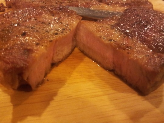 pan-fried kurobuta steak