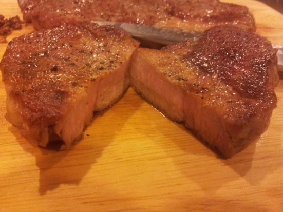 pan-fried kurobuta steak