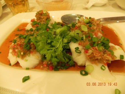 steamed cod