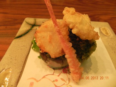 awabi (abalone) & nori (seaweed) tempura