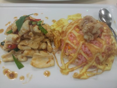basil squid + fried rice