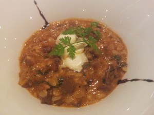 risone with braised squid & bone marrow