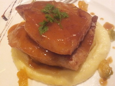 sous vide iberico pork jowl 