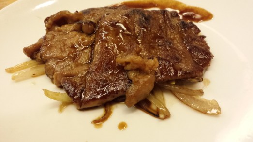 pan-fried kurobuta pork chop