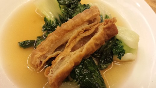 poached vegetables with dried beancurd skin