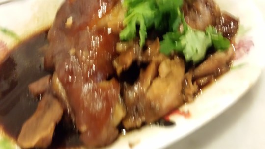 ter kar (braised pork trotters) - S$6