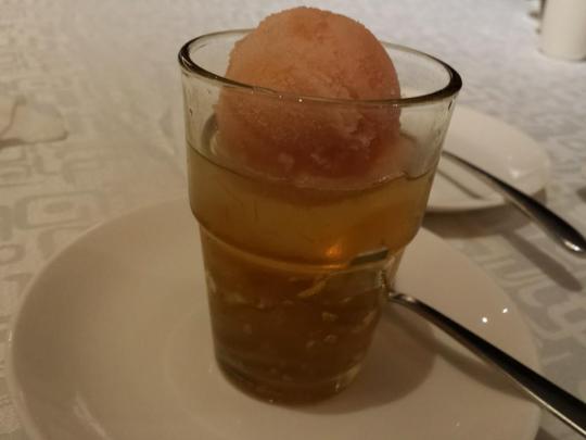 aloe vera with lime sorbet