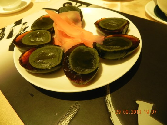 century egg with pickled ginger
