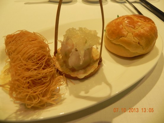 mango puff, har gao, crispy char siew pao