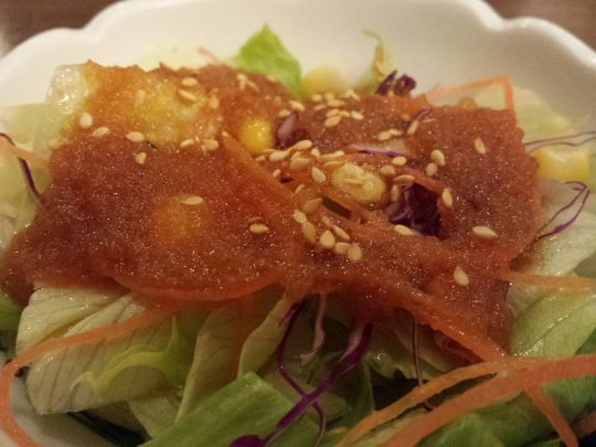 salad with ponzu dressing