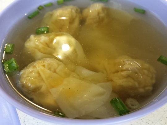 5 tasty wantons & soup