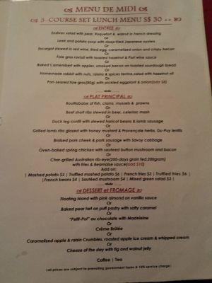 3-course set lunch menu include coffee