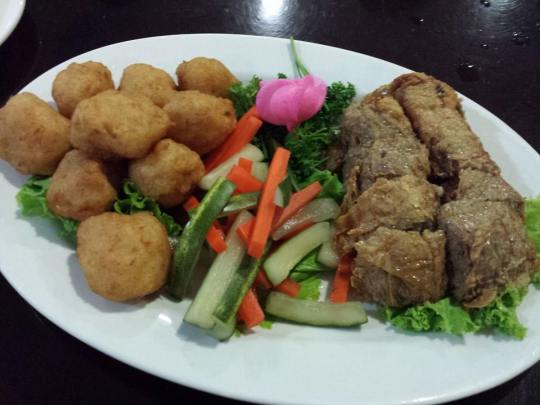 prawn balls & liver roll (or ngoh hiang)