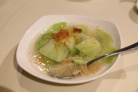 mustard green with dried scallops