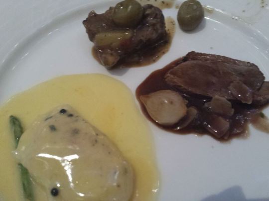 lamb, duck & dory fish