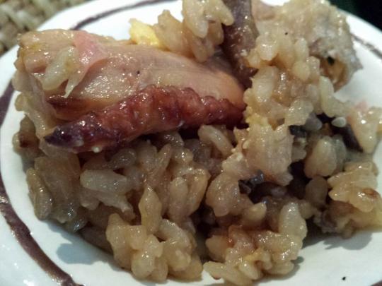 beef & tori (chicken) kamameshi (釜饭)