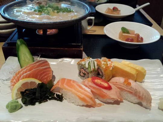 sushi & pork nabe set