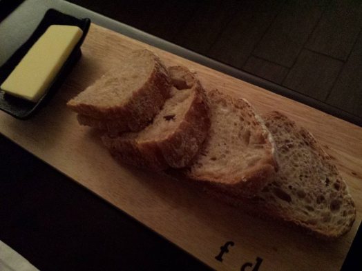 semi sour dough served with butter & del (salt)