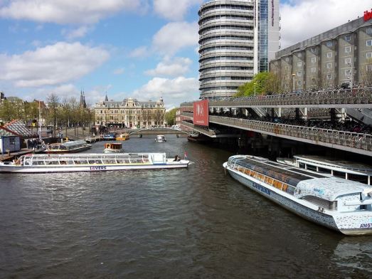 the cruise terminal next to amsterdam central