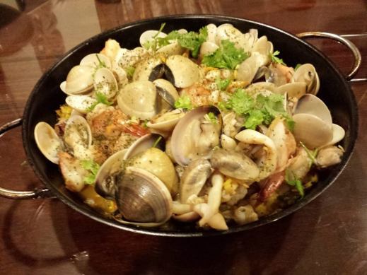 seafood risotto prawns, squid, razor clams, littleneck clams)