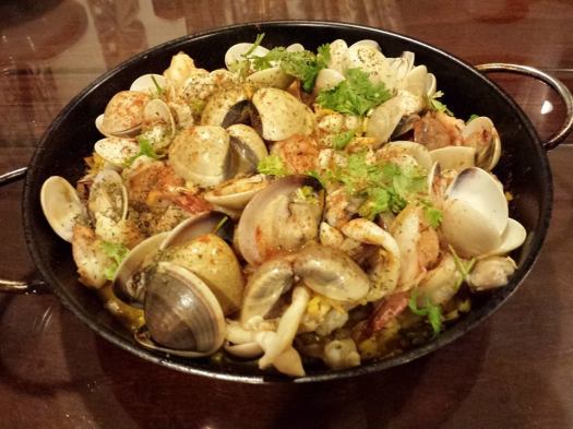 seafood risotto prawns, squid, razor clams, littleneck clams)