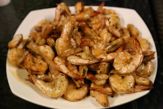 #10 dry wok prawns