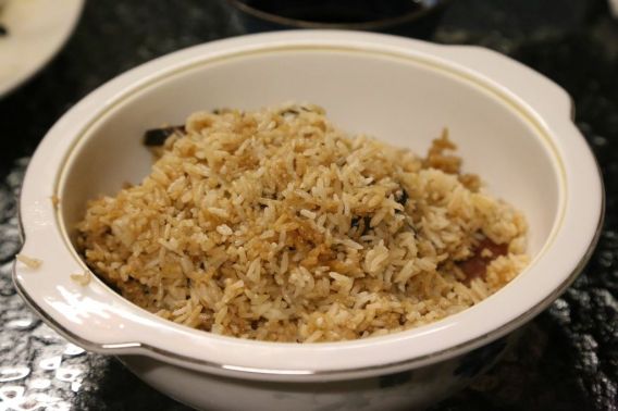 HK steamed chicken, mushrooms, chinese sausage rice(香汁蒸蘑菇鸡饭)