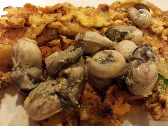 orh luah = oyster omelette