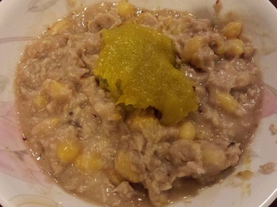 orh nee with pumpkin & ginkgo nuts (白果金瓜芋泥)