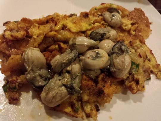 orh luah = oyster omelette