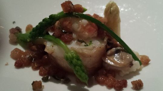 monk fish, white asparagus