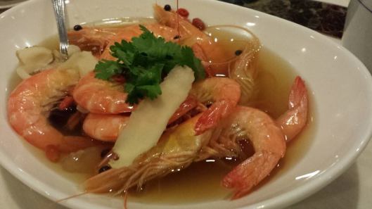 herbal drunken prawns