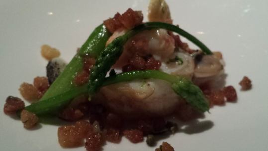 monk fish, white asparagus