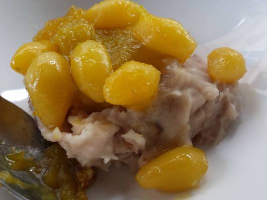 orh nee with pumpkin & ginkgo nuts (白果金瓜芋泥)