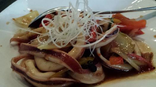 thai style basil prawns & squid