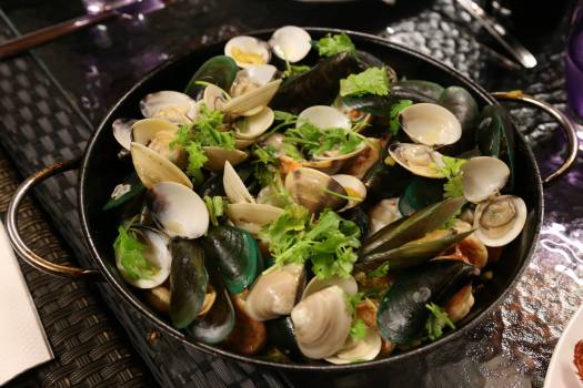 Andy's "Monterosso Miky" seafood risotto