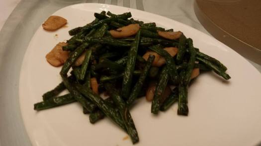 #17 string beans with sliced scallops