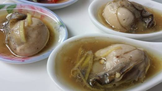 my contribution - steamed oysters