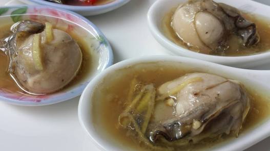 my contribution - steamed oysters