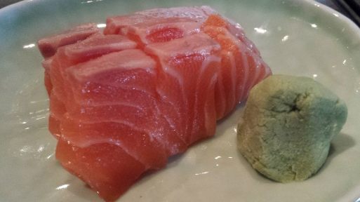 salmon sashimi