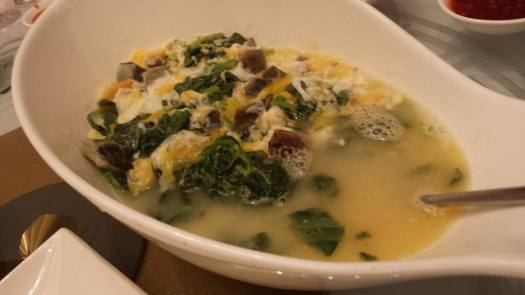 #18 spinach with 3 eggs