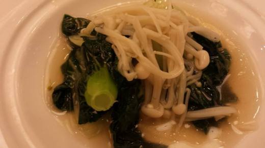 chinese cabbage with golden mushrooms