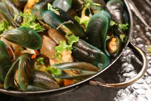 seafood risotto modelled after monterosso miky