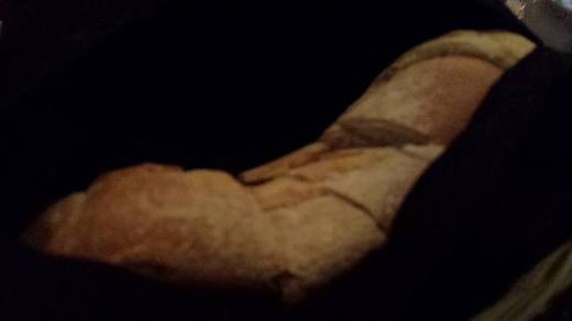 steaming hot baguette